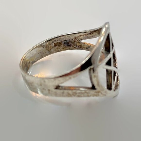 Star Ring, Sterling Silver, Vintage Ring, Size 7 - Picture 5 of 5